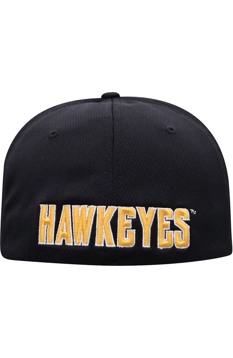 TOP OF THE WORLD Men's Top of the World Black Iowa Hawkeyes Reflex Logo Flex Hat, Alternate, color, Black