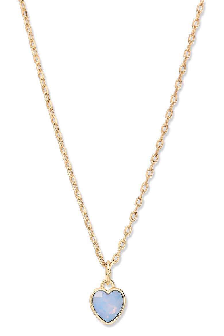 Victoria Heart Opal Pendant Necklace, Main, color, GOLD