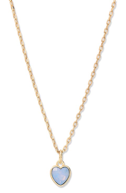 Victoria Heart Opal Pendant Necklace