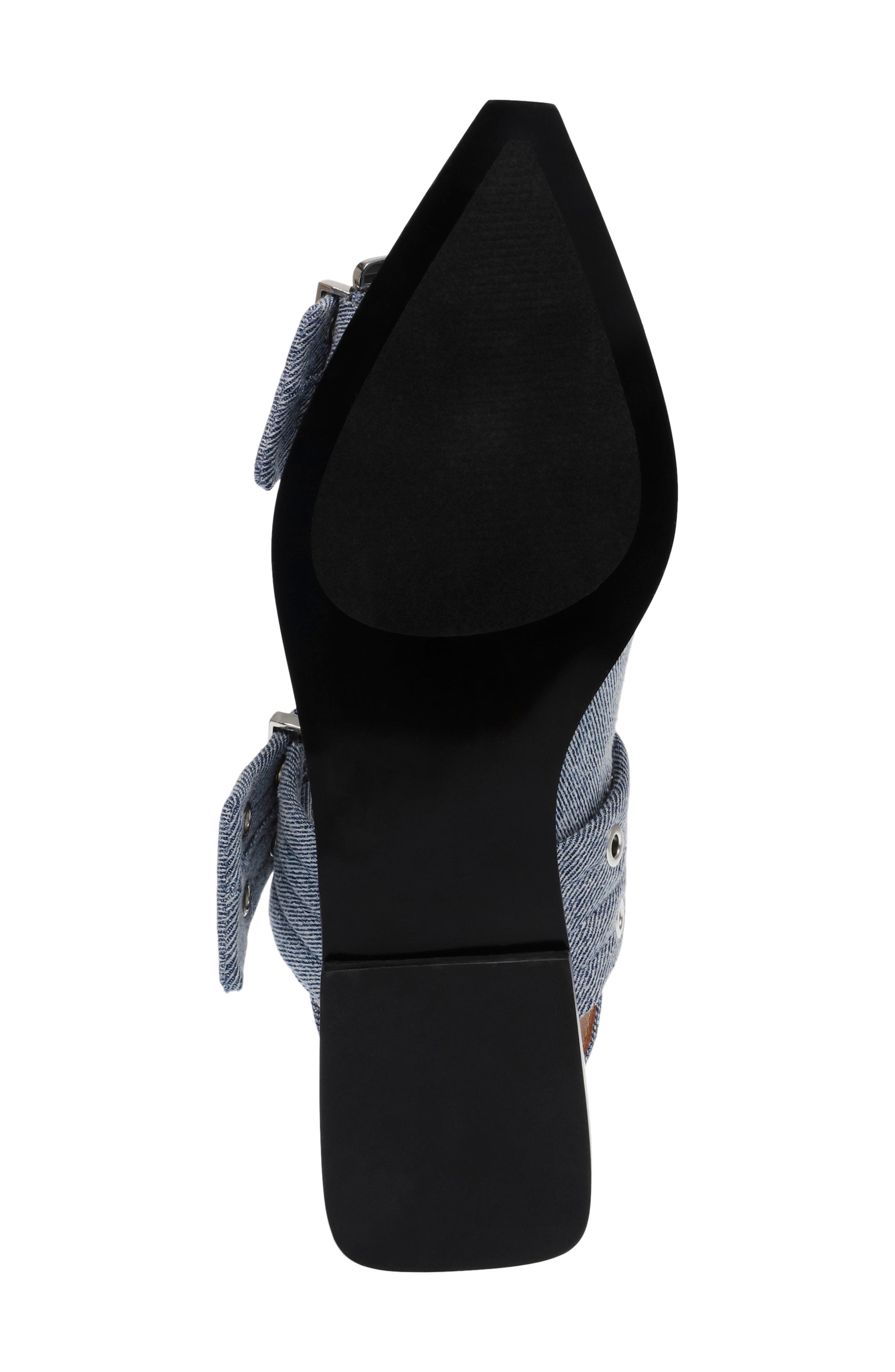Graya Slingback Pointy Toe Flat, Alternate, color, DENIM