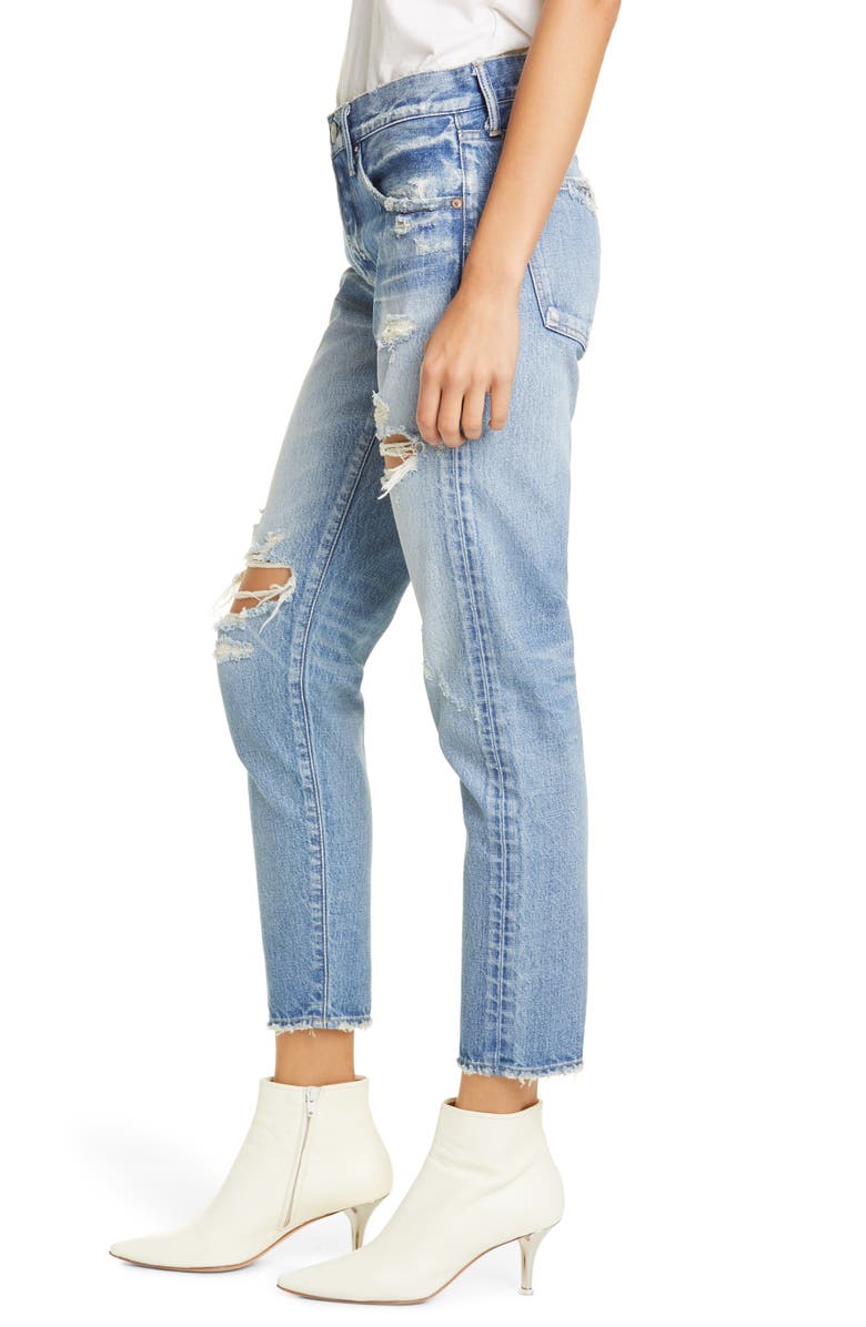 MOUSSY Bowie Ripped Tapered Jeans, Alternate, color, 