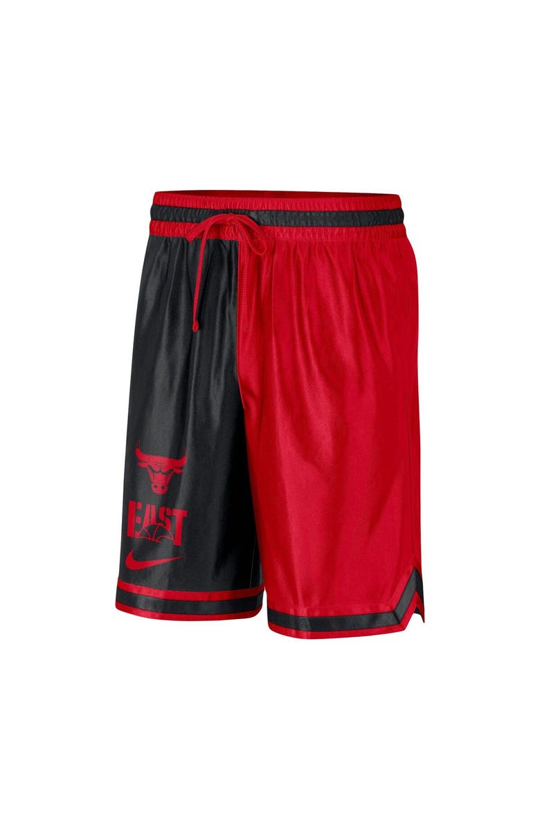 Nike Men's Nike Red/Black Chicago Bulls Courtside Versus Force Split DNA Performance Shorts, Alternate, color, Red