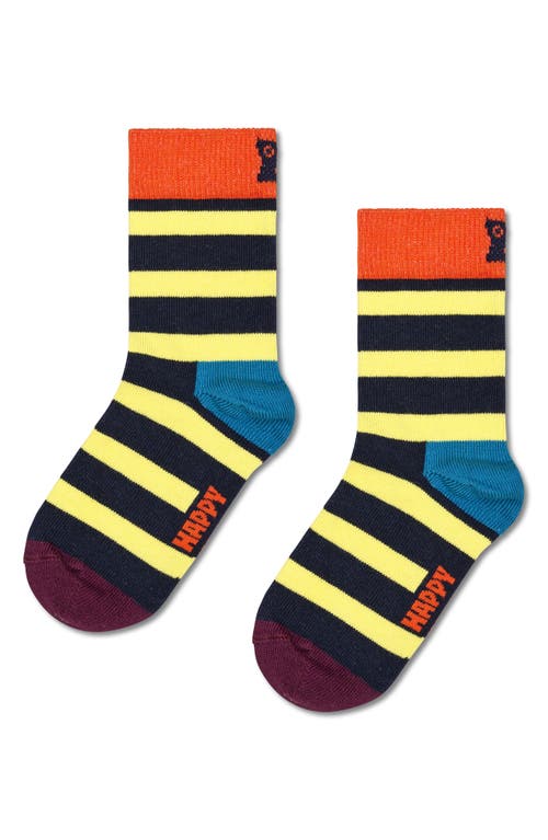 Happy Socks Kids' Peek-a-boo Assorted 3-pack Socks In Navy