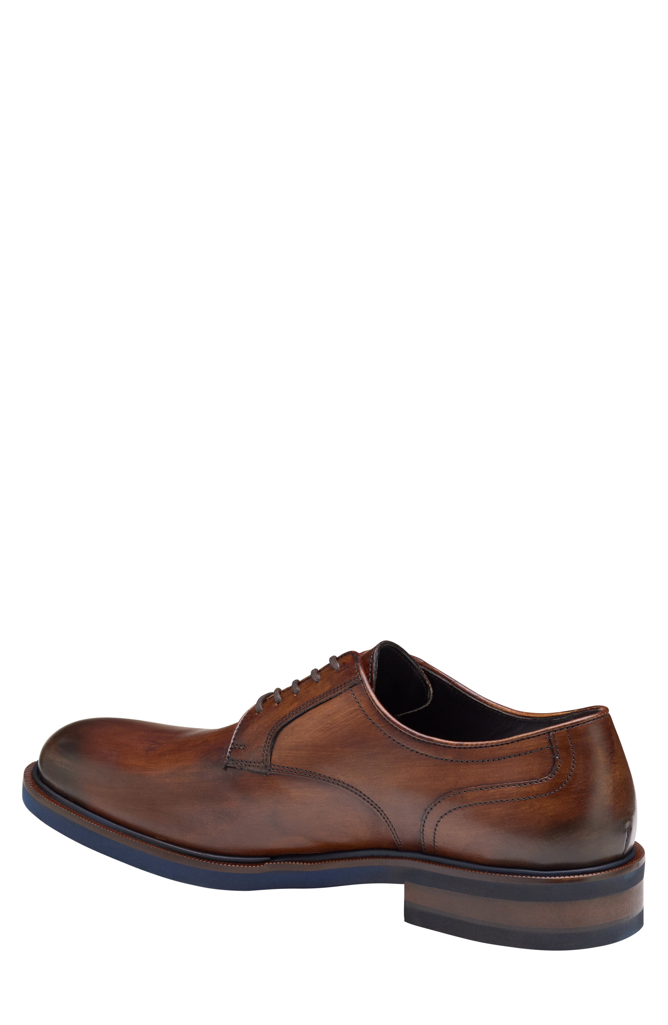 Johnston & Murphy Hartley Plain Toe Derby, Alternate, color, Brown Italian Calfskin
