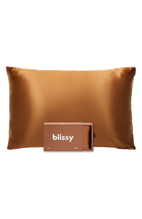 BLISSY Mulberry Silk Pillowcase in Bronze 