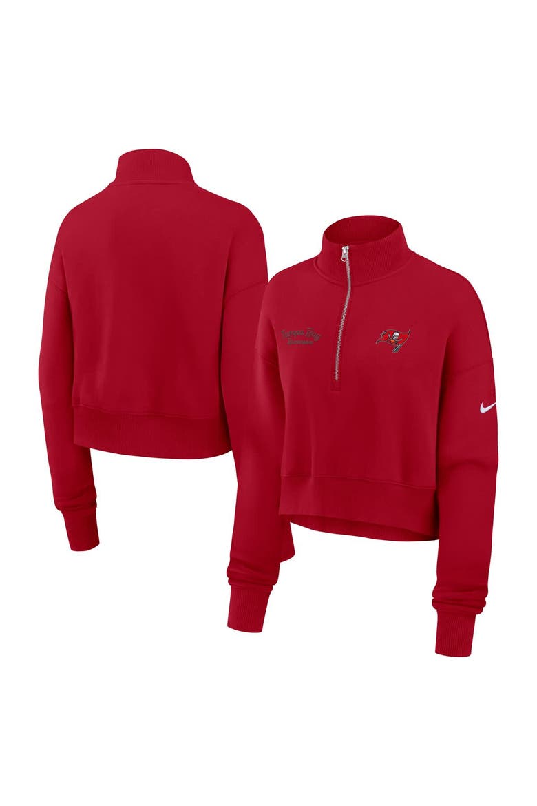 Women's Nike Red Tampa Bay Buccaneers Primetime Phoenix Half-Zip Sweatshirt, Main, color, Red