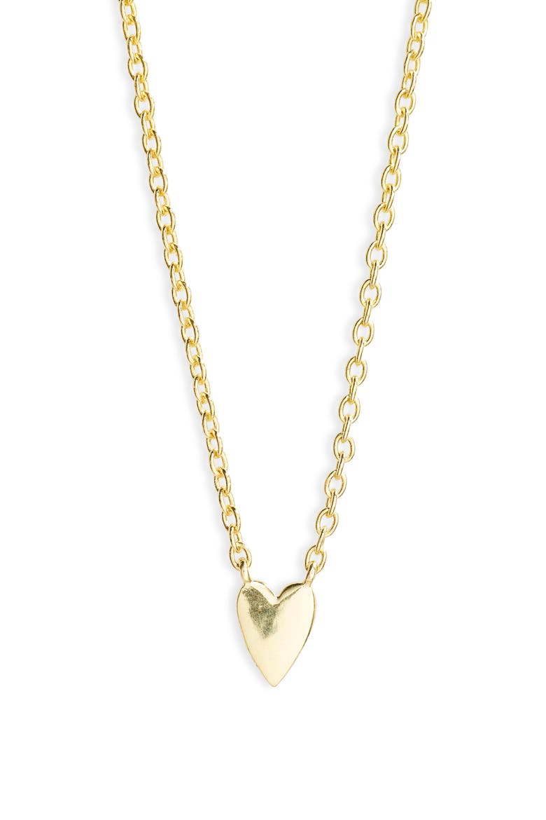 Mini Heart Pendant Necklace, Main, color, GOLD