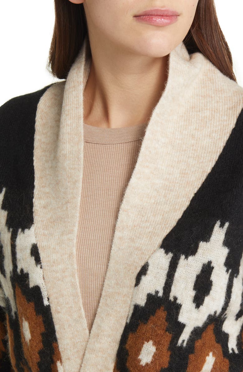 Monrow Shawl Collar Tie Waist Cardigan, Alternate, color, 