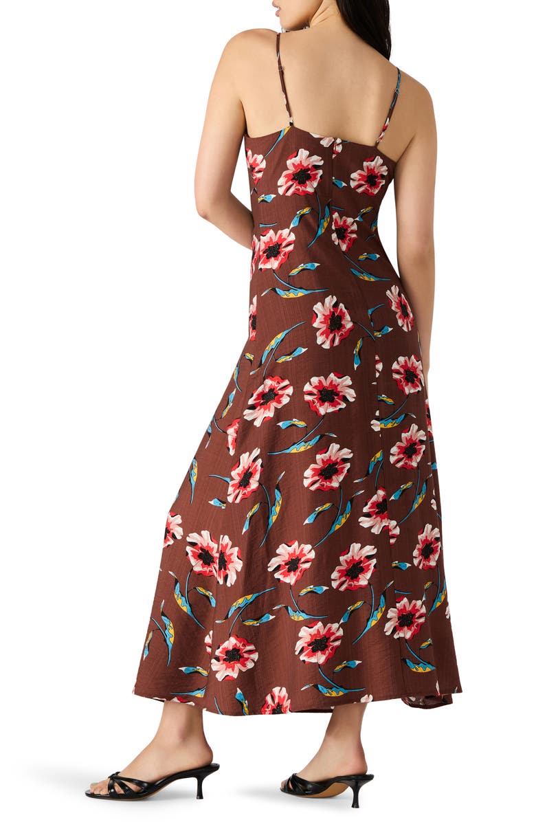 Steve Madden Monroe Ruched Maxi Dress, Alternate, color, Brown