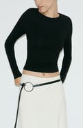 MANGO Fitted Boat Neck Sweater