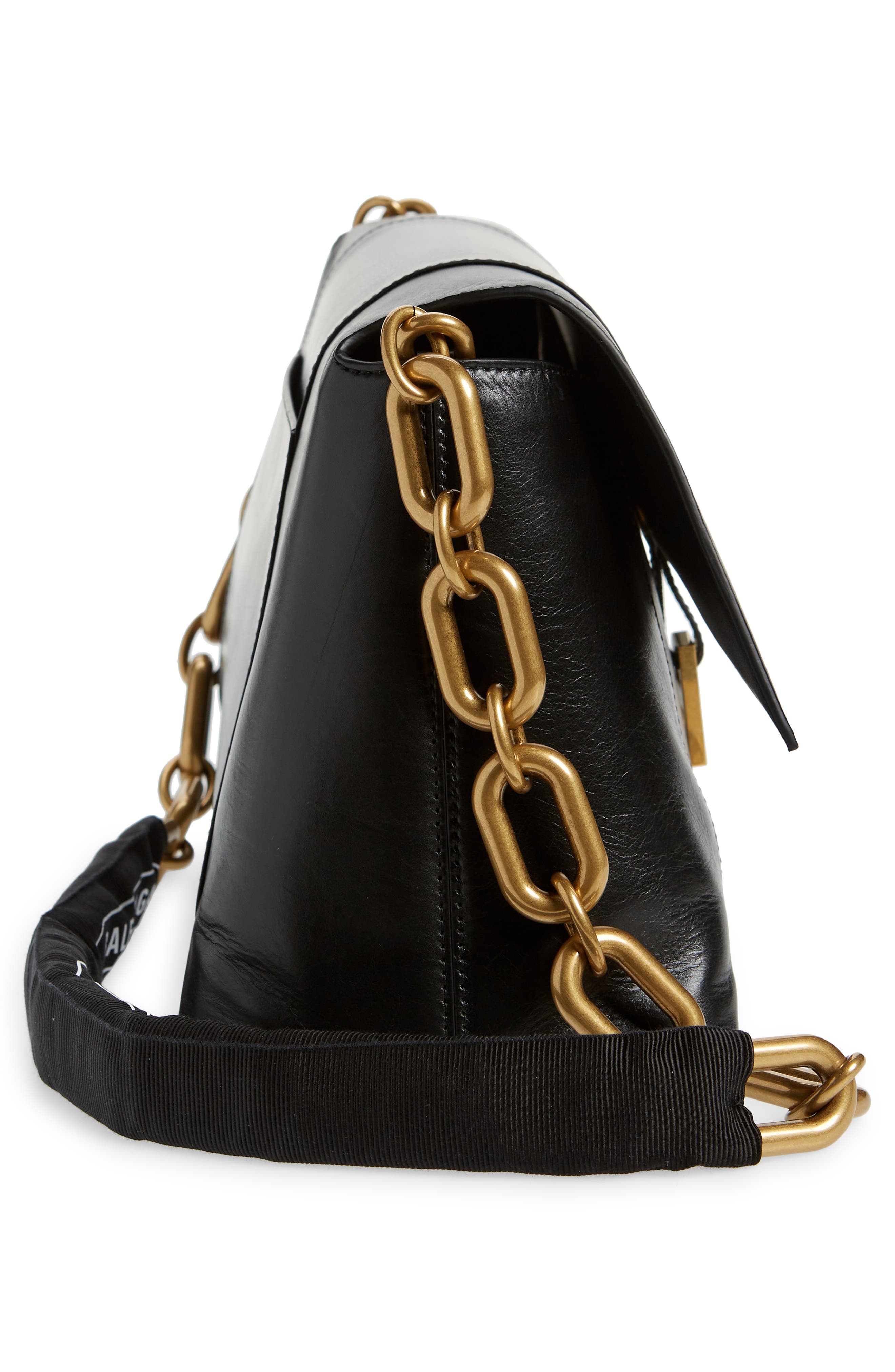 Balenciaga Downtown Medium Leather Shoulder Bag, Alternate, color, 