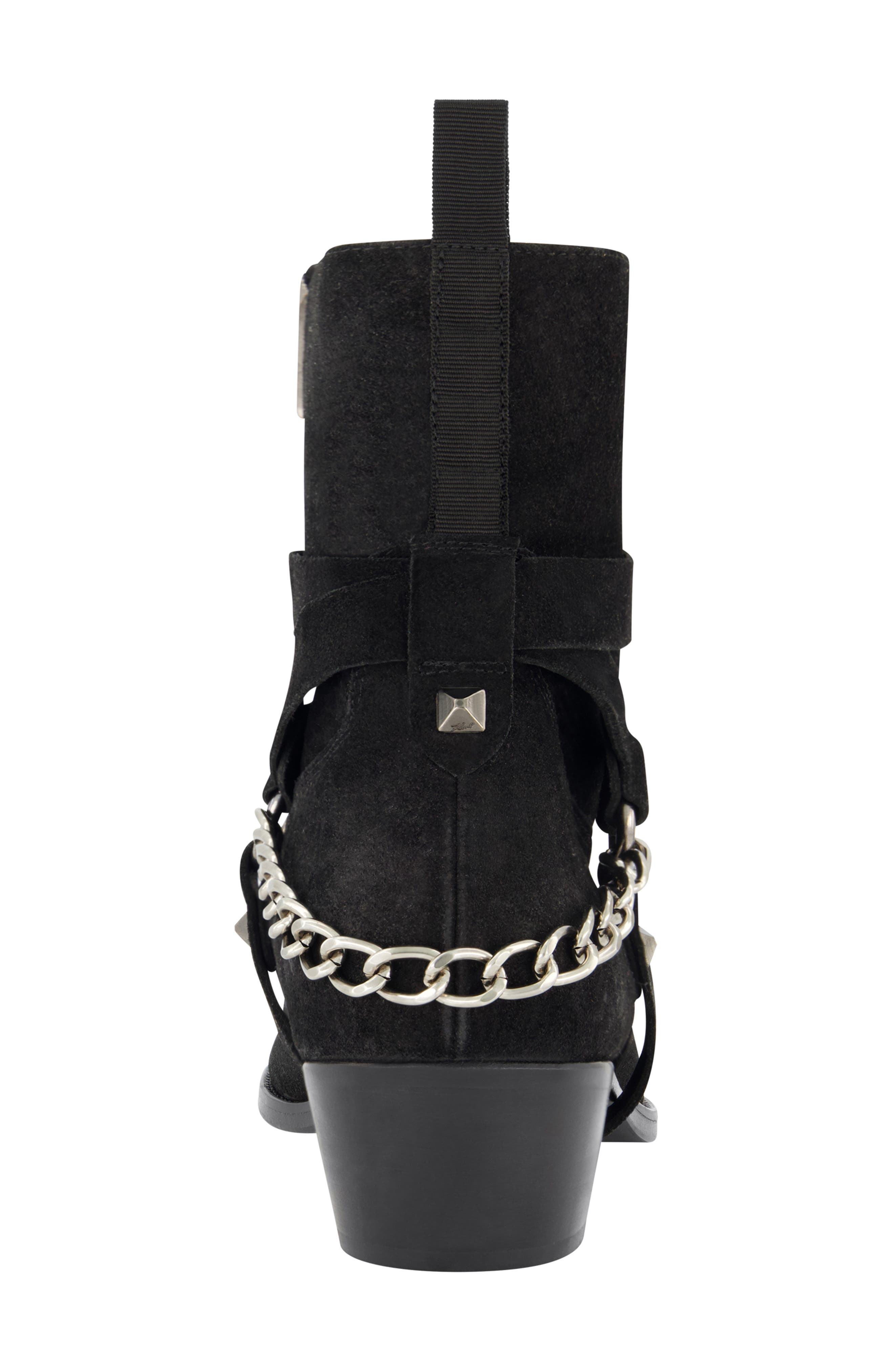 KARL LAGERFELD PARIS Suede Zip Boot, Alternate, color, 