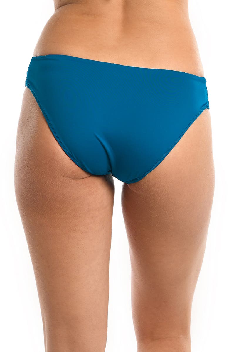 La Blanca Scarf Reversible Tab Bikini Bottoms, Alternate, color, Ice Blue