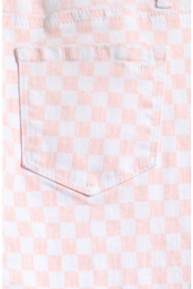 Kids' Check Flare Stretch Denim Jeans, Alternate, color, PINK