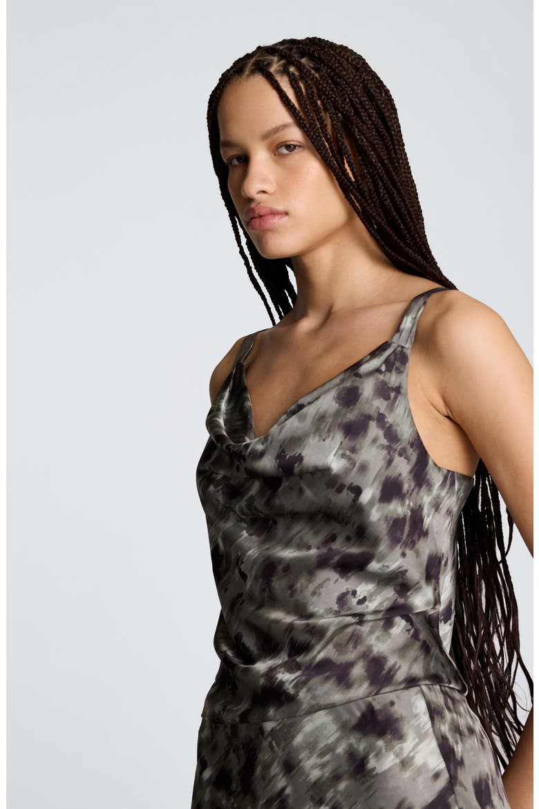 Abstract Print Cowl Neck Tank, Alternate, color, TURTLE GREEN MULTI