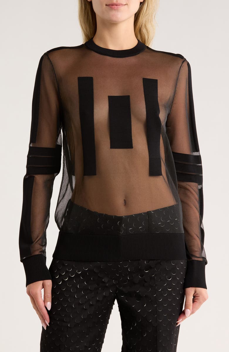 Helmut Lang Astro Sheer Mesh Sweater, Main, color, 
