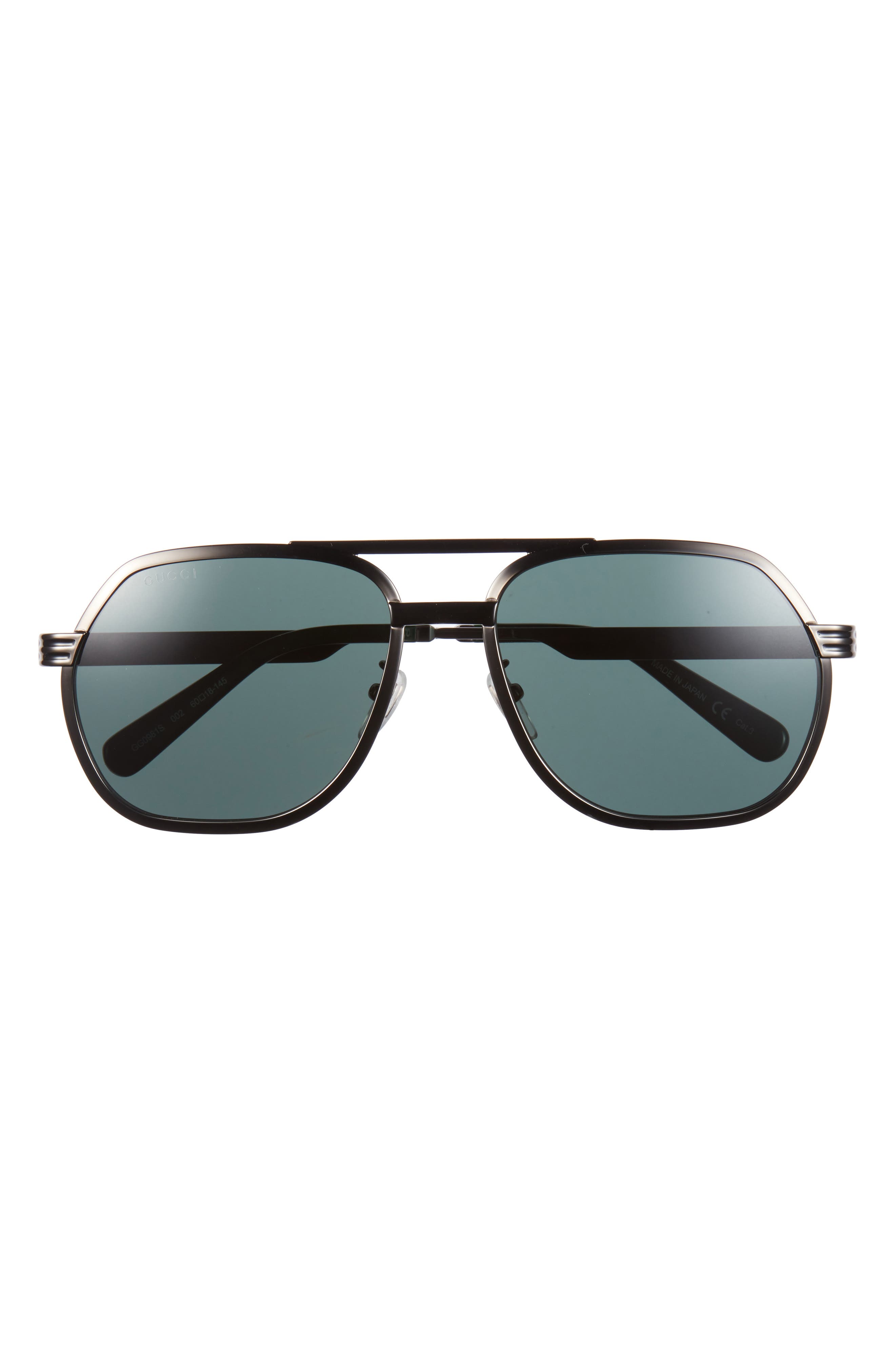 Gucci 60mm Aviator Sunglasses