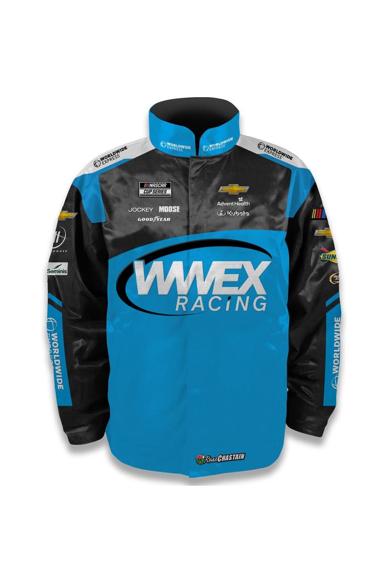 Men's Trackhouse Racing Team Collection  Black Ross Chastain WWEX Nylon Uniform Full-Snap Jacket, Alternate, color, Black