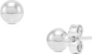 Frankie & Zoe 14K White Gold Half Ball Stud Earrings