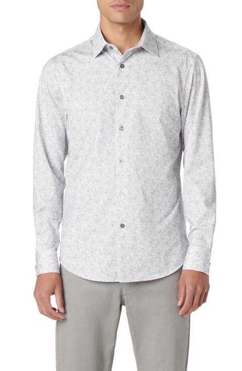 James OoohCotton® Geometric Print Button-Up Shirt