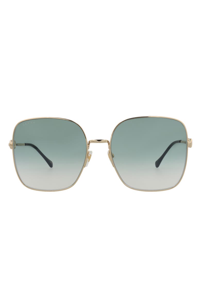 Gucci Novelty 61mm Square Sunglasses, Main, color, 