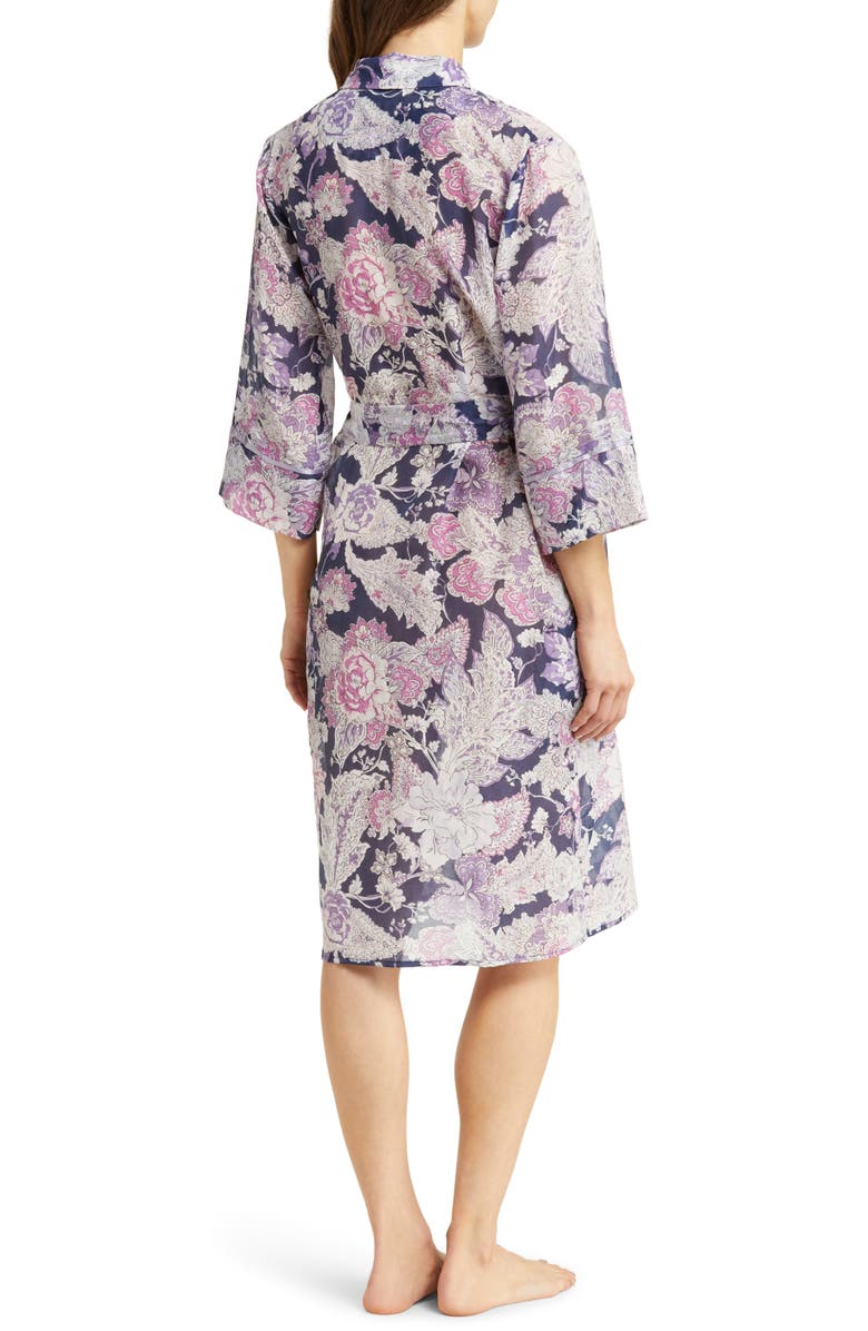 Papinelle Ella Floral Cotton & Silk Robe, Alternate, color,