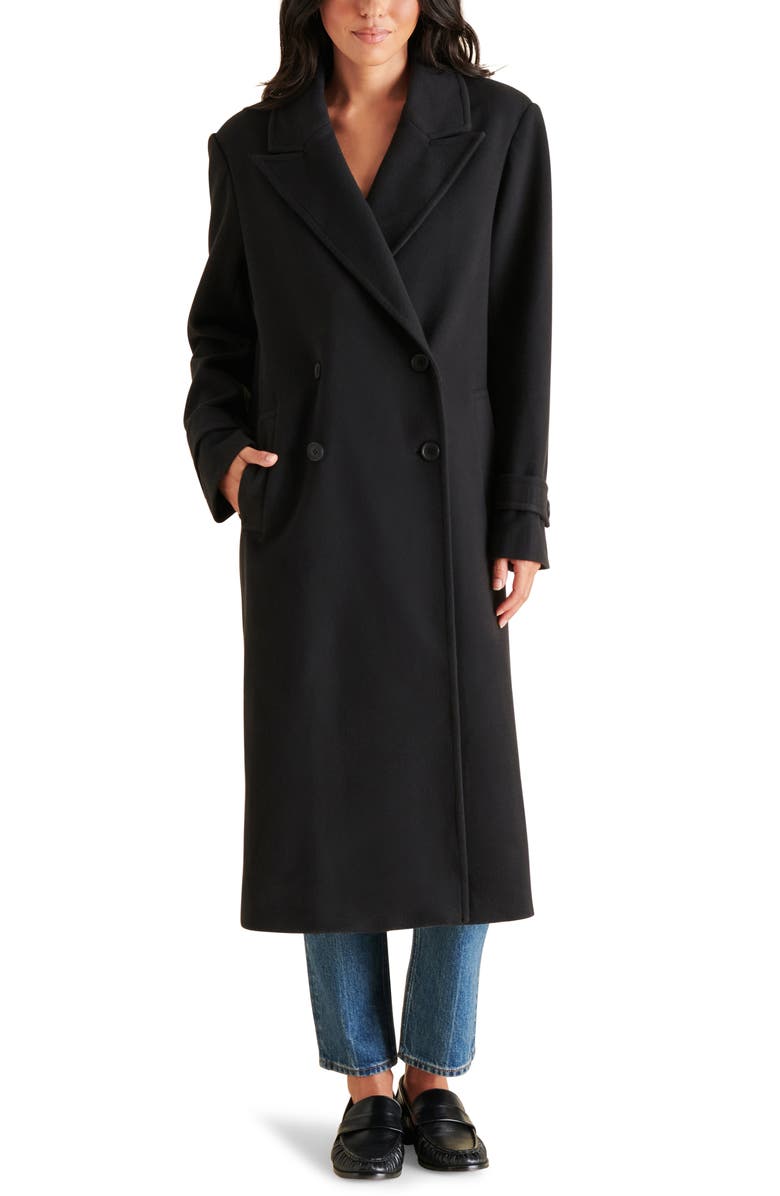 Steve Madden Prince Double Breasted Peacoat, Alternate, color,