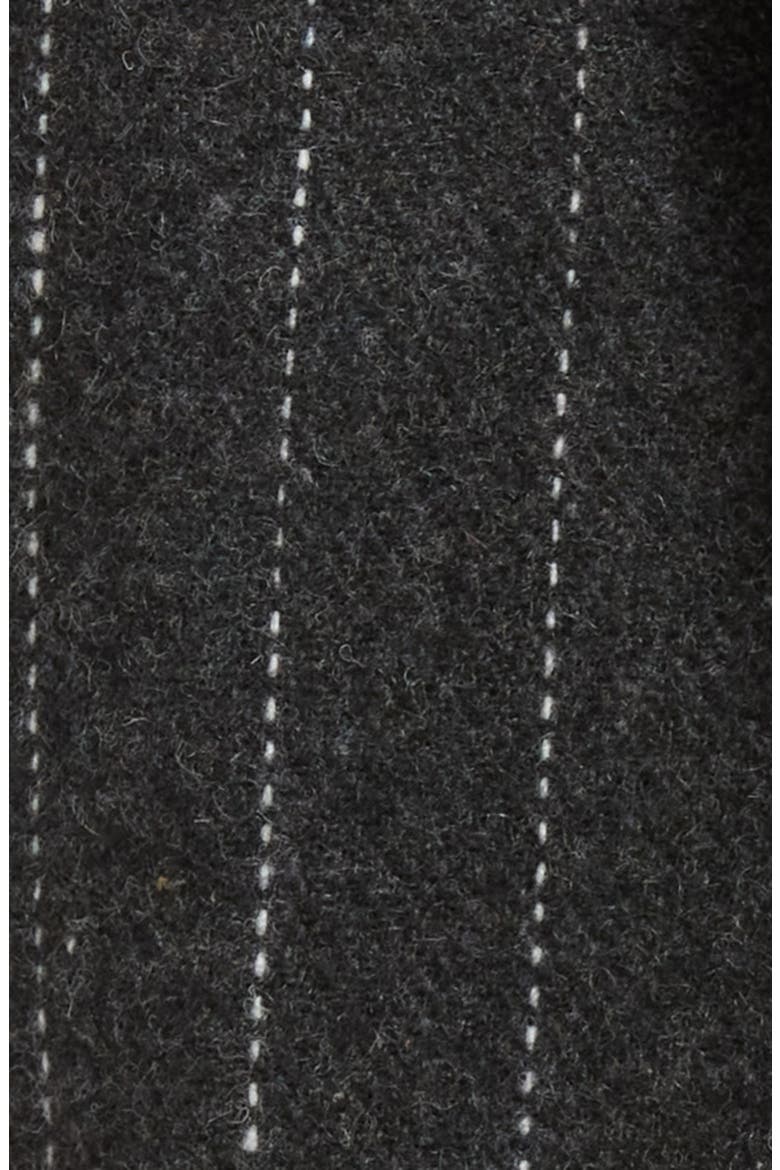 Jennifer Pleated Pinstripe Shorts, Alternate, color, CHARCOAL