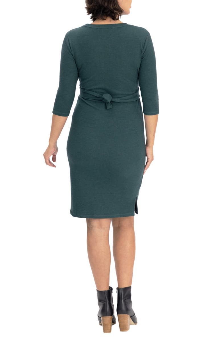 Angel Maternity Tie Waist Maternity/Nursing Dress, Alternate, color, 