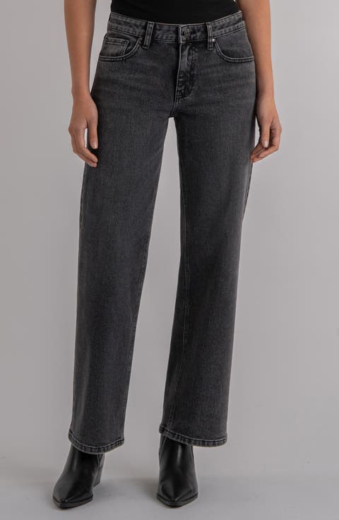 Selena Low Rise Baggy Straight Leg Jeans (Fateful)