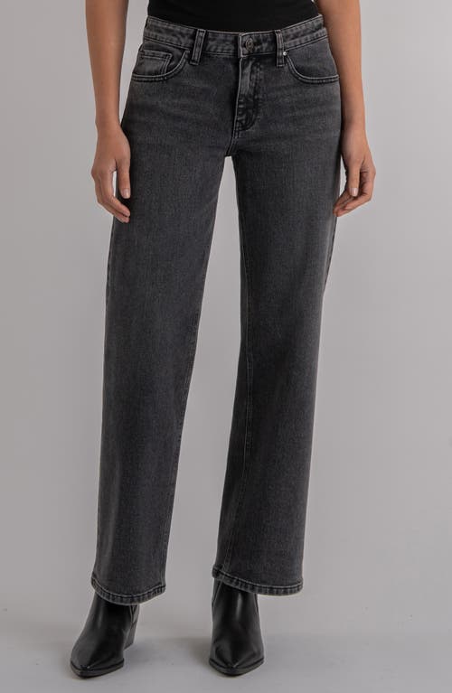 Kut From The Kloth Selena Low Rise Baggy Straight Leg Jeans In Black