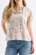 Lucky Brand Split Neck Top