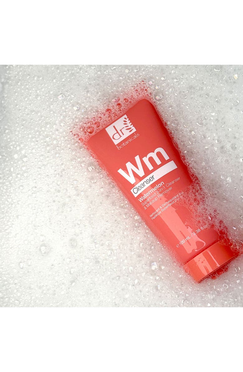 DR BOTANICALS Watermelon Superfood 2-in-1 Cleanser and Makeup Remover, Alternate, color, White