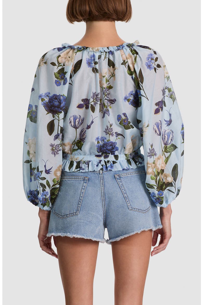 Mclaine Floral Crop Button-Up Shirt, Alternate, color, FLY AWAY