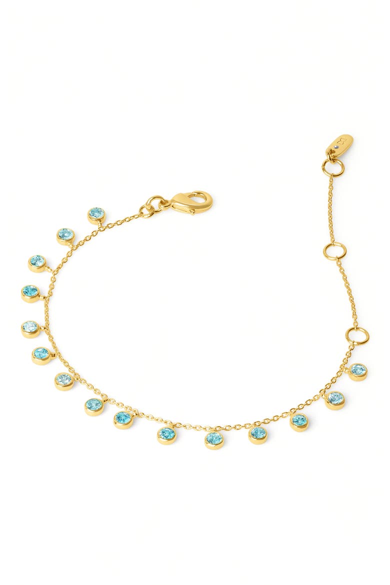 Orsay Charm Bracelet, Alternate, color, SKY BLUE CZ