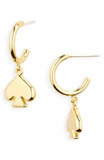 Kate Spade New York everyday spade drop huggie hoop earrings