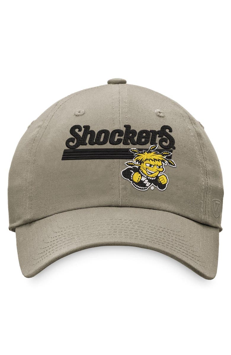 TOP OF THE WORLD Men's Top of the World Khaki Wichita State Shockers Slice Adjustable Hat, Alternate, color, Khaki