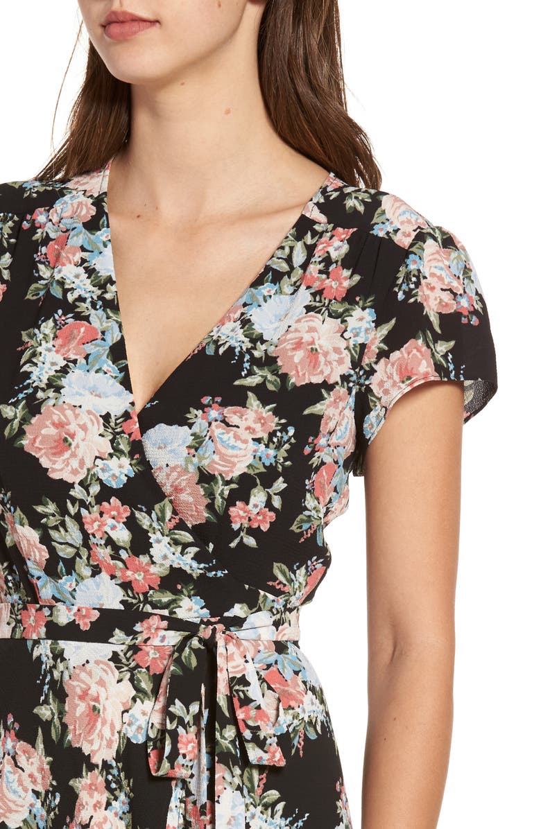 WAYF Oleander Wrap Midi Dress, Alternate, color, 