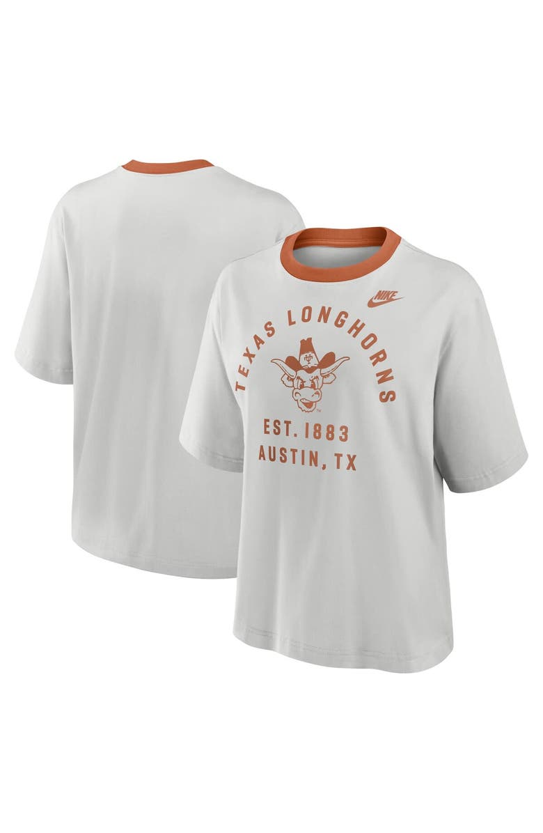 Nike Women's Nike Gray Texas Longhorns Legacy Arch Script Boxy T-Shirt, Main, color, Gray