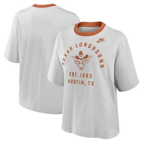 Women
s Nike Gray Texas Longhorns Legacy Arch Script Boxy T-Shirt