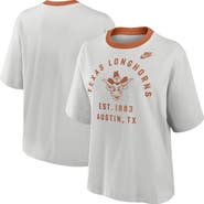 Nike Women's Nike Gray Texas Longhorns Legacy Arch Script Boxy T-Shirt