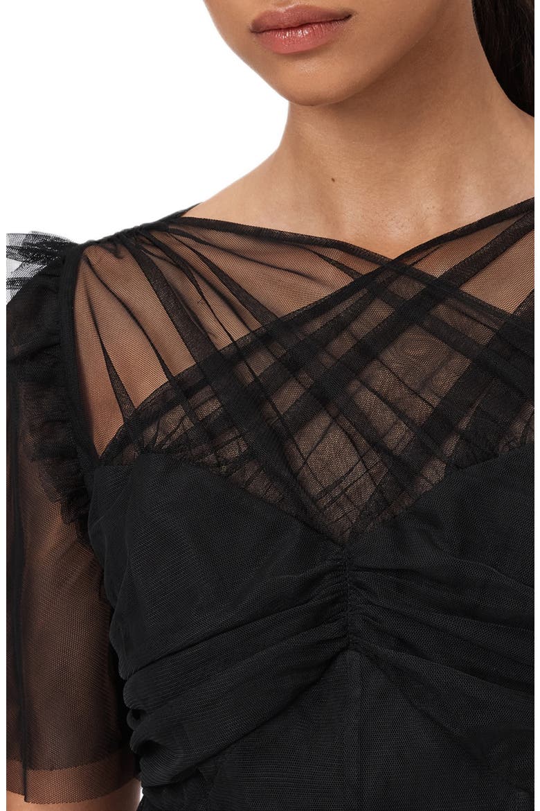 Madi Tulle Dress, Alternate, color, BLACK