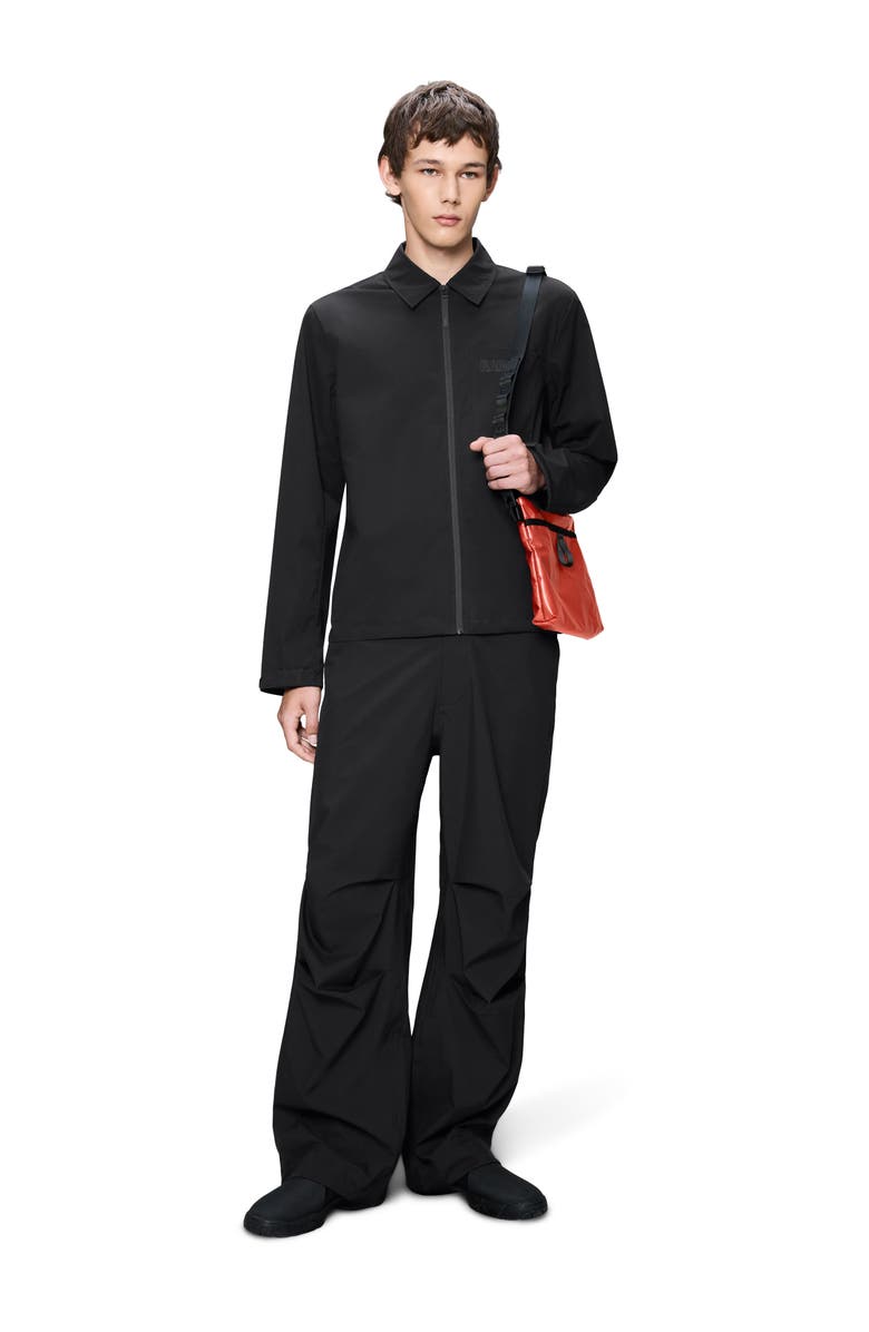 Rains Mito Water Repellent Overshirt, Alternate, color, Black