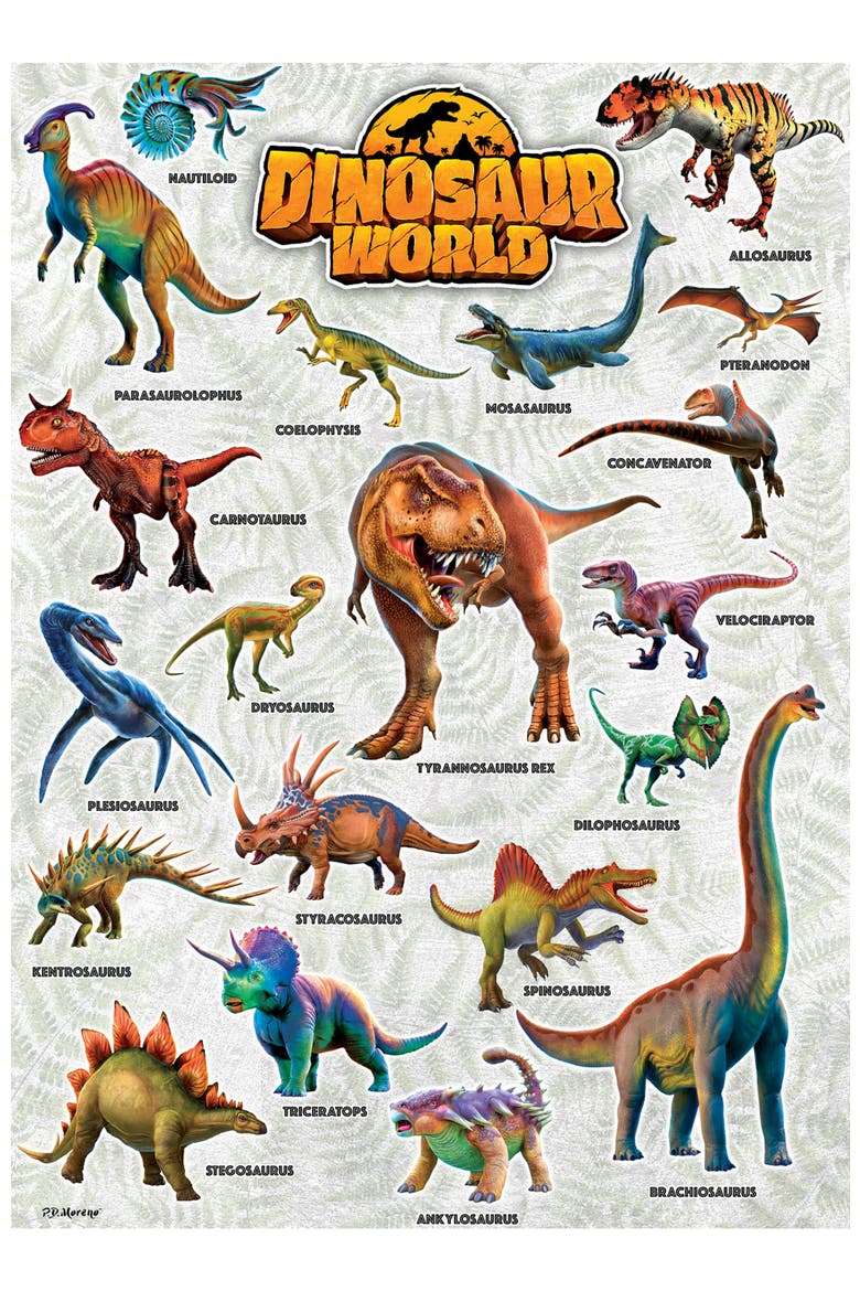Dinosaur World 1000 Piece Jigsaw Puzzle, Alternate, color, Multicolor