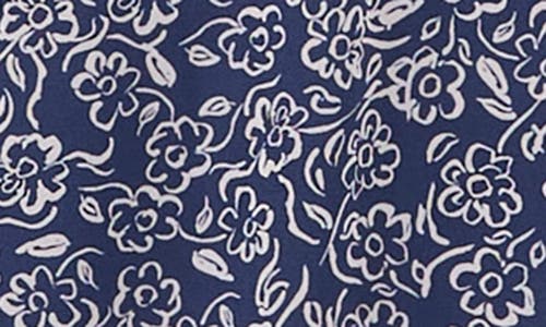 CECE CECE PRINT FLUTTER SLEEVE SMOCKED MIDI DRESS