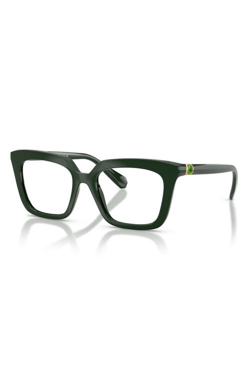 Swarovski 51mm Square Optical Glasses In Green