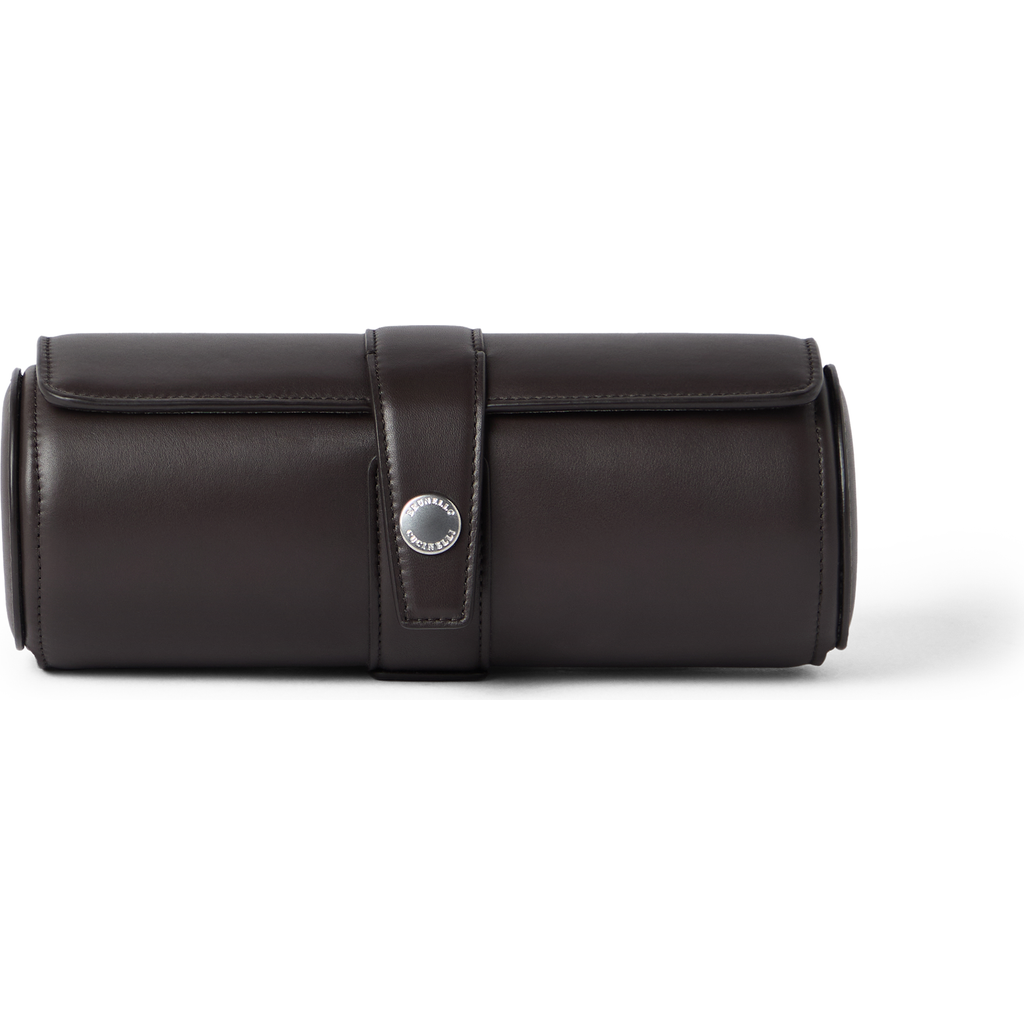 Brunello Cucinelli Calfskin Watch Case In Brown