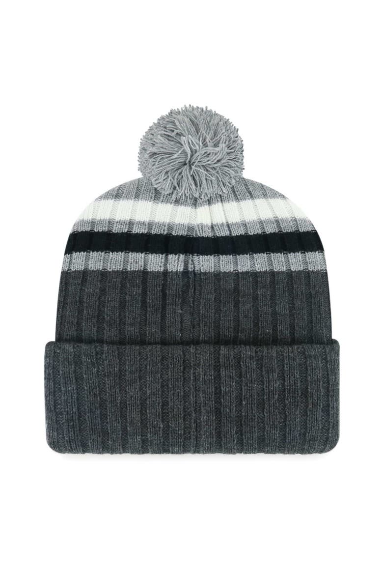Men's '47 Gray Chicago White Sox Stack Cuffed Knit Hat with Pom, Alternate, color, Gray