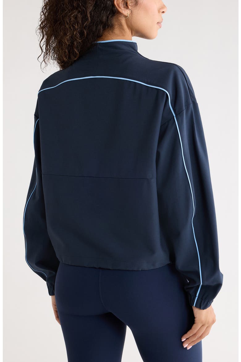Piped Half Zip Pullover, Alternate, color, NAVY SAPPHIRE