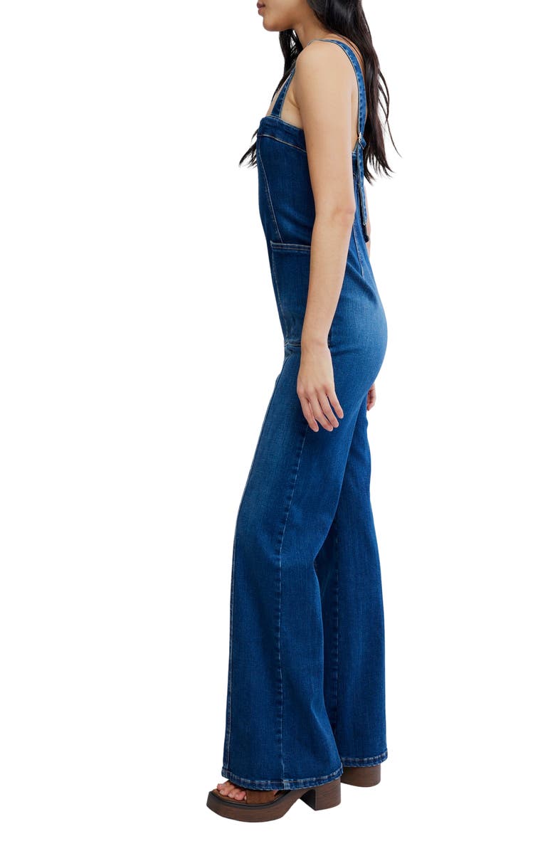 Free People Suns Out Denim Bootcut Jumpsuit, Alternate, color,